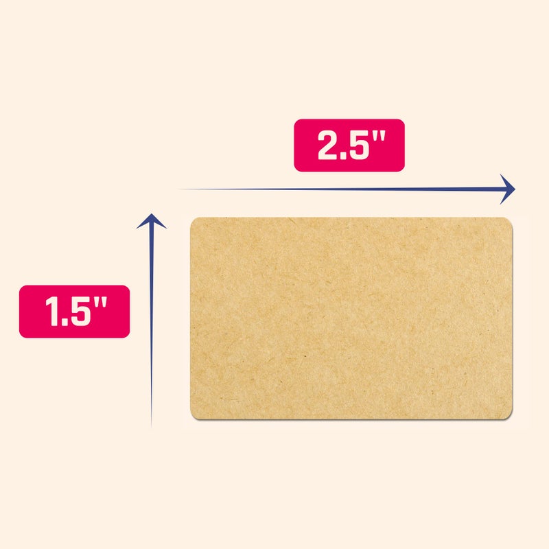 TownStix 2.5"" x 1.5"" Kraft Labels Stickers, Letter Size with Print Template - 150 Sheets, Pack of 3150 - Image 4